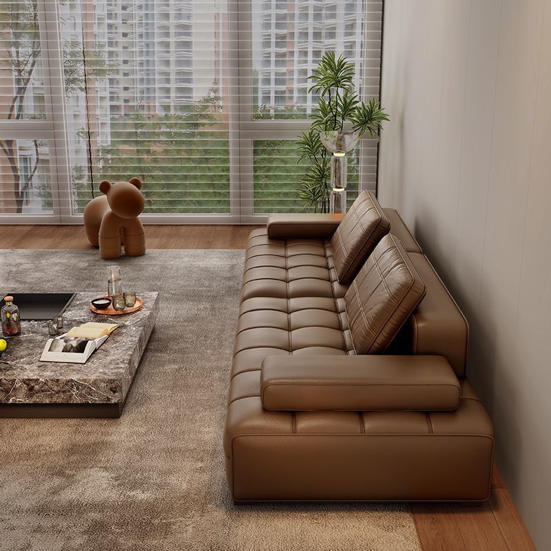 Lawrence Sofa Italian Light Luxury Leather Sofa Living Room Small Apartment Home Straight Row Sofa Office New Style