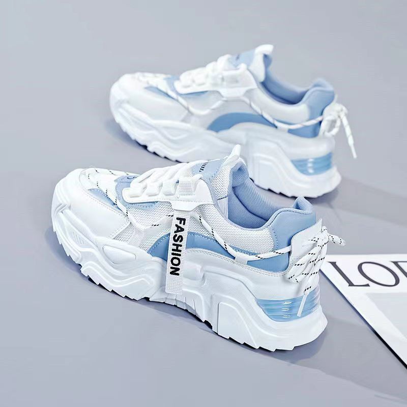 Zapatos de mujer primavera y verano transpirables zapatos deportivos casuales coreanos zapatos de papá in tide suela gruesa elevación de malla 2026 nuevo image 5