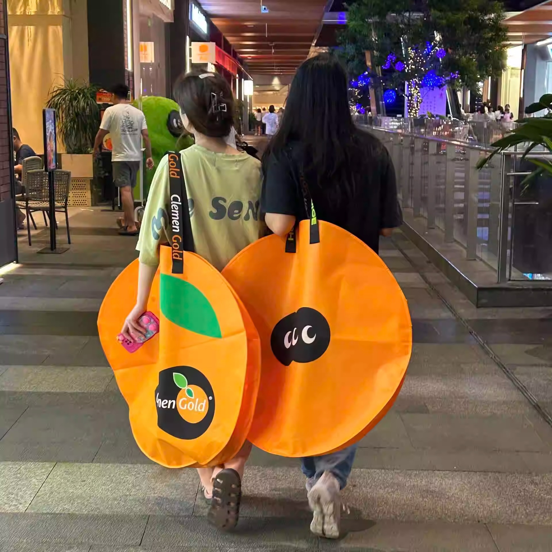 圆形显眼包手提编织袋定制LOGO单肩环保展会异形礼品蛇皮袋定制