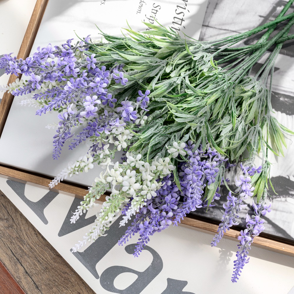 跨境麥格薰衣草仿真花廠家假花綠植物批發裝飾工藝品INS風MW56669