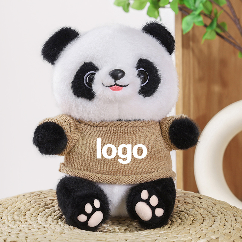 Juguetes de peluche Panda LOGO Coche 4s Tienda Juguetes Lindo Panda Simulado Muñeca Panda Regalo