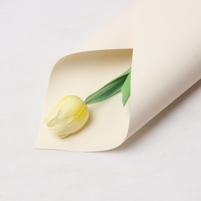 Huaxi Color sólido de doble cara Papel Ouya Material de embalaje de flores al por mayor Floristería Paquete de flores Material de flores Papel de embalaje de ramo