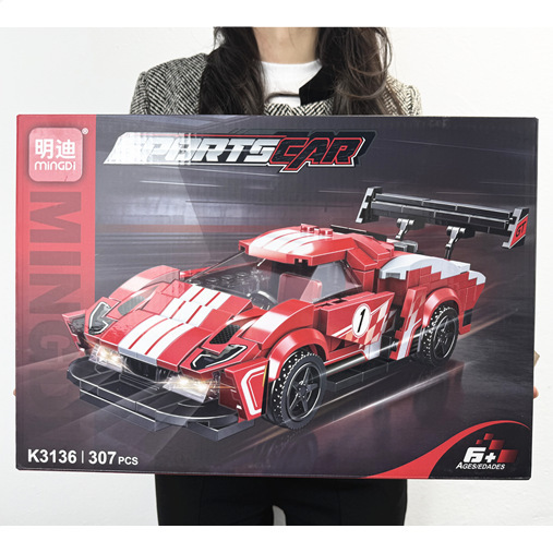 Children's Compatible Lego Sports Car Racing Building Blocks Toy Car Model Assembly Educational Institution Large Gift Manufacturer Wholesale