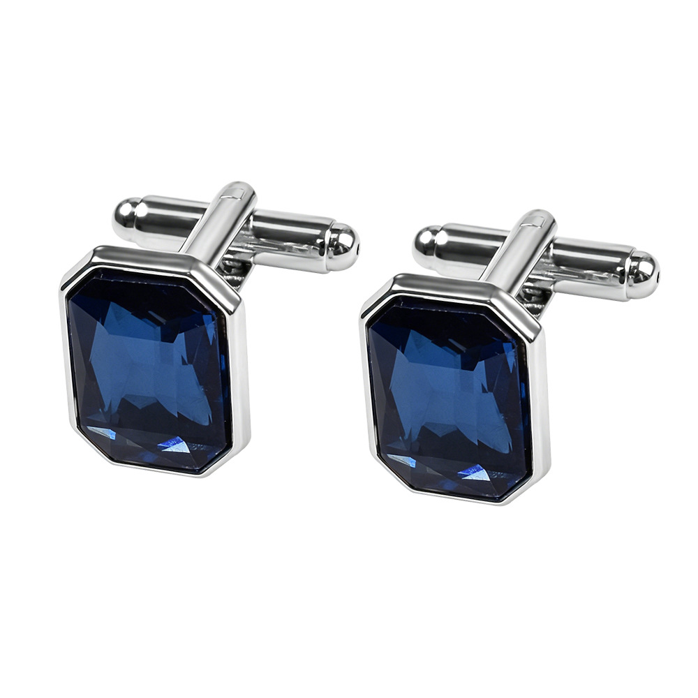 Gemelos redondos transfronterizos de Amazon, gemelos de cristal austriaco estilo francés, gemelos de negocios para hombre, gemelos con diseño retorcido. image 9