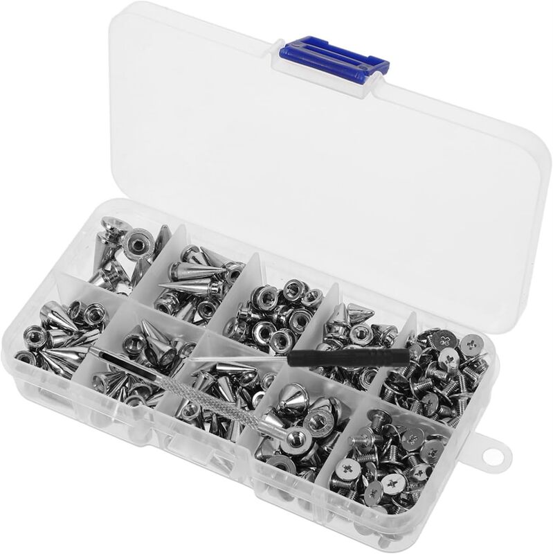 クロスボーダーサプライ DIY 装飾モンクヘッドリベットバックル尖った弾丸亜鉛合金 359pc パンクネイルボックス|undefined