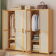 衣柜家用卧室出租房用简易组装经济型楠竹儿童小户型收纳柜子衣橱