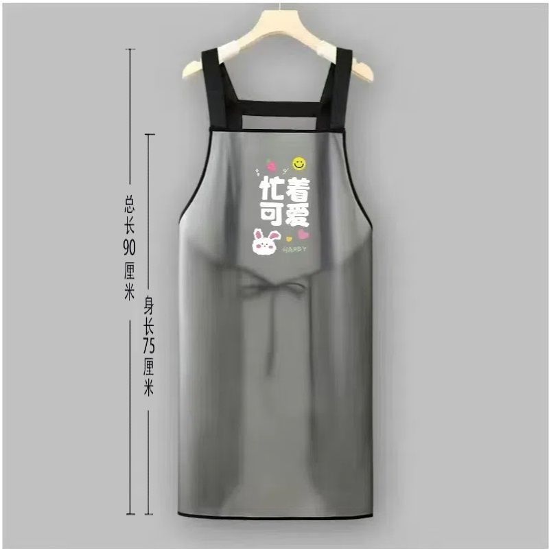 TPU 新しい透明防水エプロン家庭用キッチンレストラン耐油男性と女性のインターネット有名人ファッション食器洗い水生特殊|undefined
