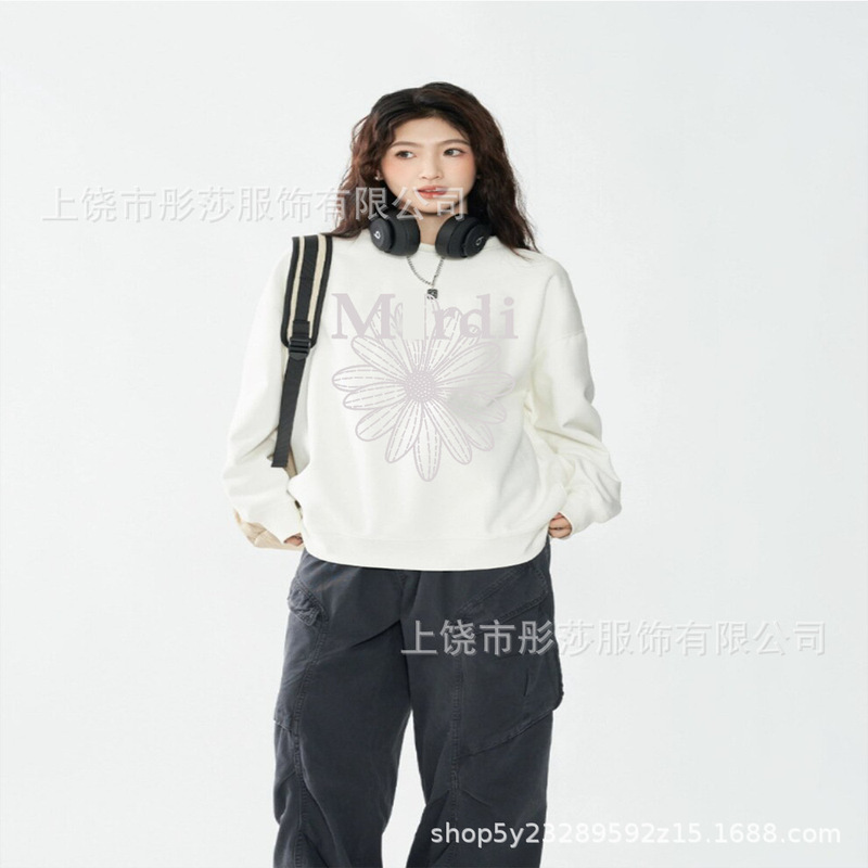 2025新款时尚韩国Mrdi卫衣金高银明星同款小雏菊多花腊肠狗上衣|undefined