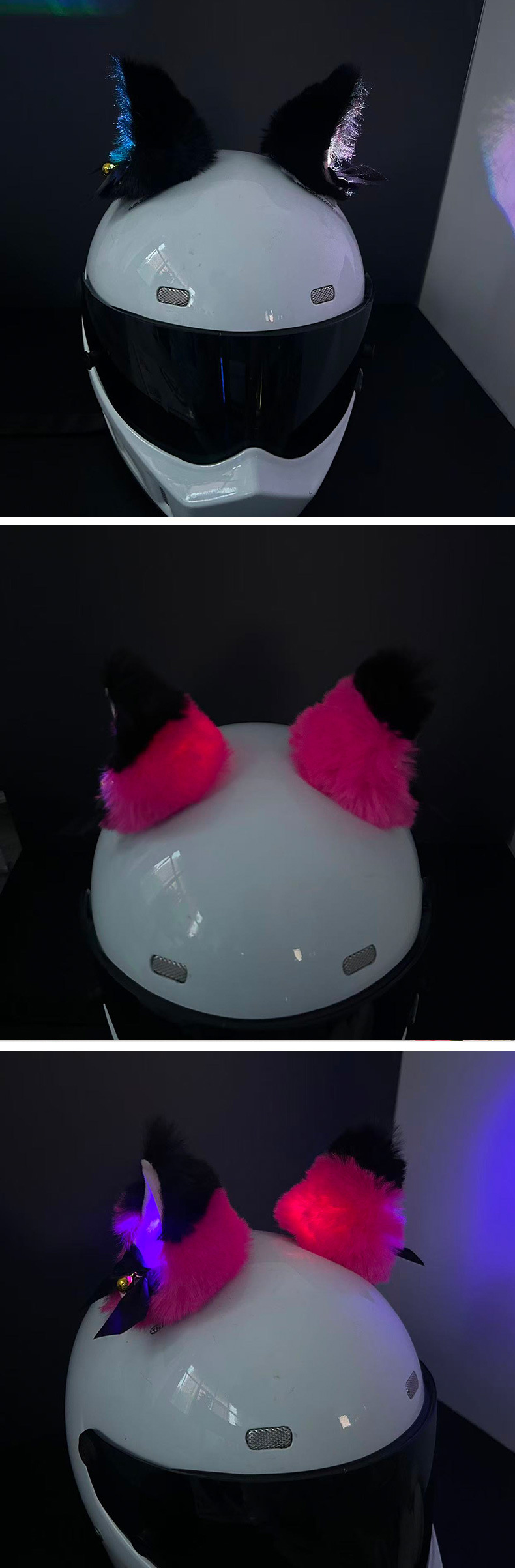 Motorcycle Helmet Decoration Detachable Luminous Cat Ear Motorcycle Motorcycle Helmet Accessories Electric Motorcycle Helmet Decoration