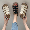 Women&#39;s Sandals 2022 summer new pattern fashion Korean Edition Flat bottom weave Princess shoes leisure time soft sole Beach shoes