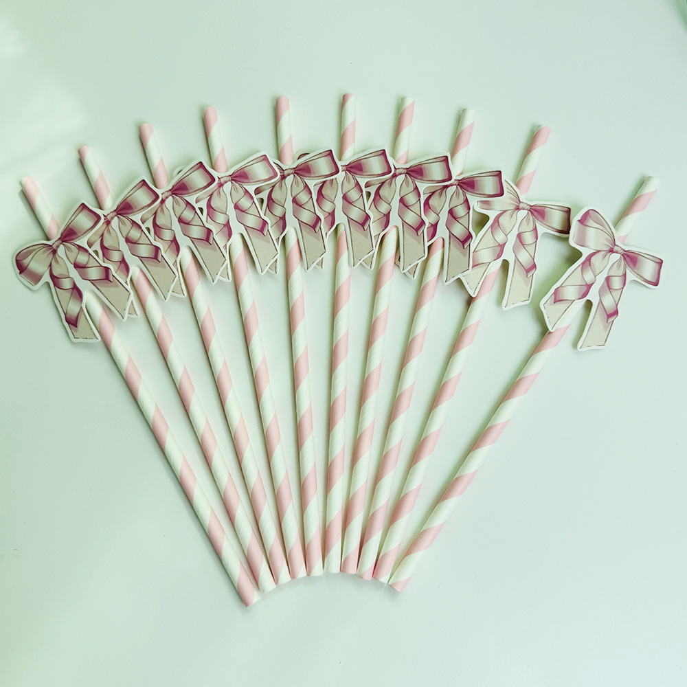 Trazo creativo transfronterizo pajita de papel decoración de fiesta mesa de postres vestido de cumpleaños botella de pudín complemento de pastel