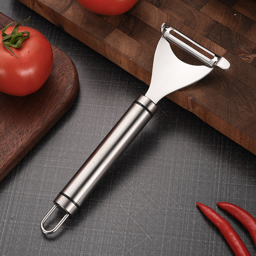 Wholesale 304 stainless steel multifunctional peeler for household kitchen peeling of apples, potatoes, vegetables and melons.