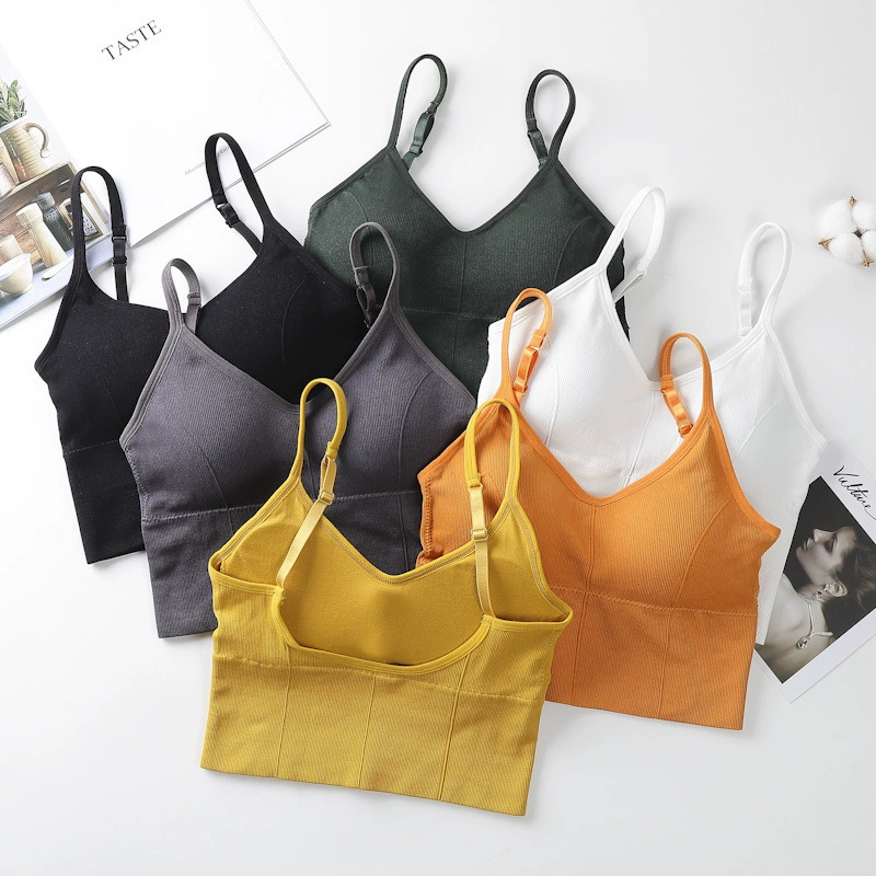 Интернет-известный красивый ремешок на спине, Жилет без оправы, летнее внутреннее ношение, верхняя часть трубки, противоударное основание для йоги, нижнее белье с запахом для женщин