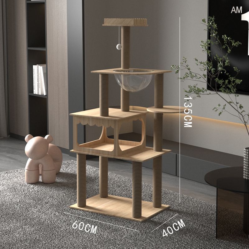 多層猫クライミングラック、猫の巣、キャットツリー、オールインワン、オールシーズン対応のユニバーサルスペースカプセル、大型コラム、スペースを占有しない猫クライミングラック|undefined