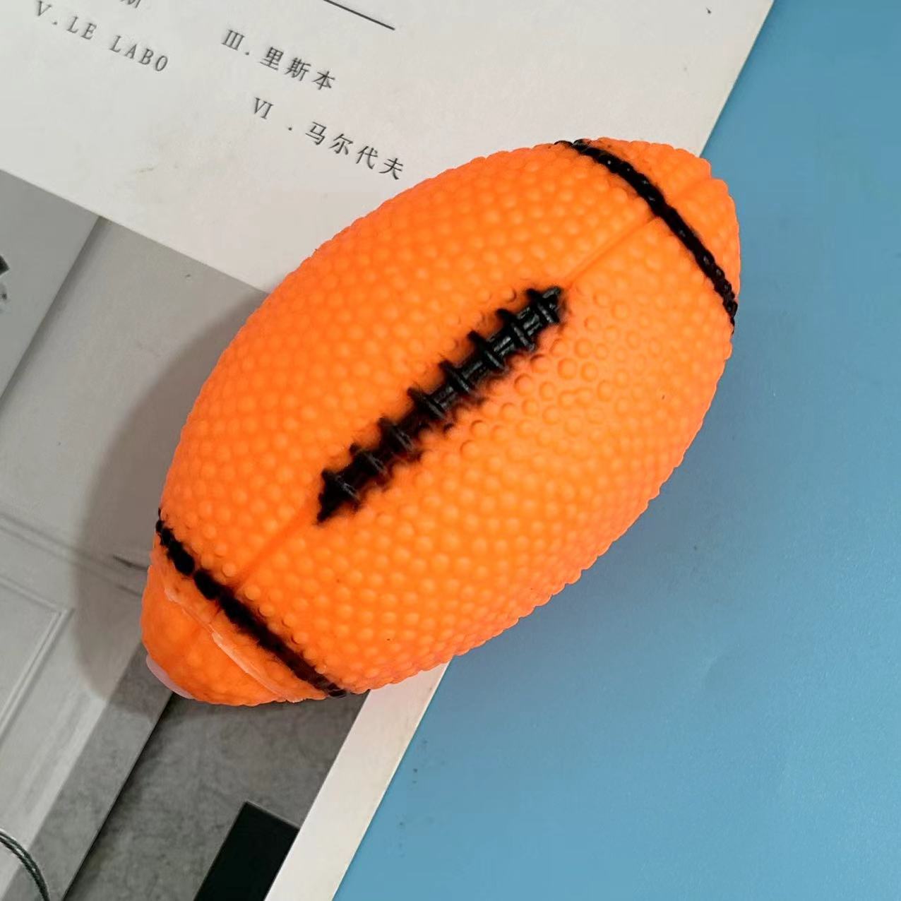 Mascota de sonido de vinilo de juguete perro de sonido rugby Peluche Golden Retriever bola perro de juguete de entrenamiento