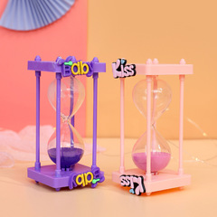 Student staring desktop hourglass ornament time flowing sand bottle creative decoration plastic toy for children