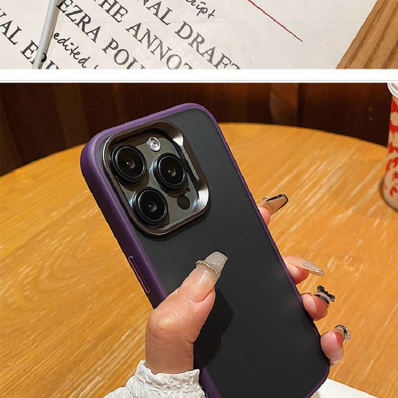 Ốp lưng từ tính nhám cho iPhone 15 Pro Max, thiết kế công sở đơn giản, bảo vệ toàn diện — [Màu đen★Khung hợp kim nhôm từ tính mờ], Màu xám★Khung hợp kim nhôm từ tính mờ], 【Màu tím sẫm★Khung hợp kim nhôm từ tính mờ], 【Màu Xanh hoàng gia★Khung hợp kim nhôm từ tính mờ] chi tiết 9