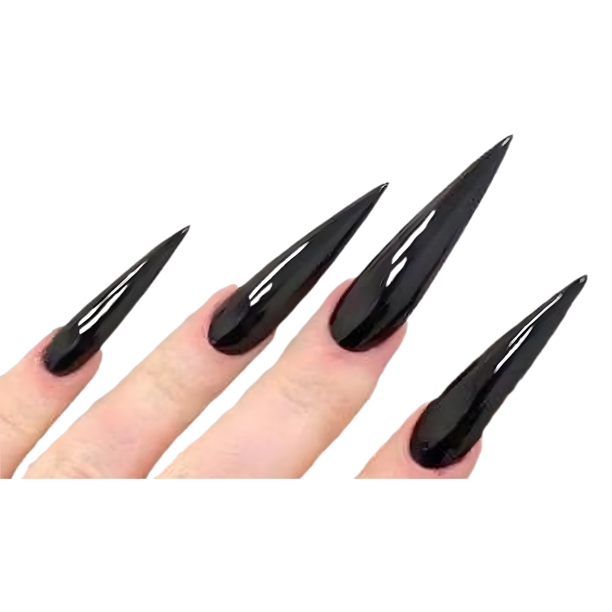 European and American wear nail long pointed dark series fake nail detachable solid color nail patch factory finished product wholesale