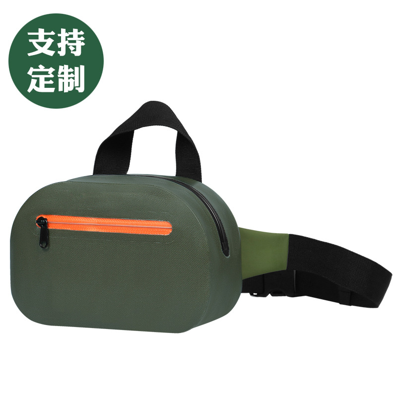 Amazon outdoor sports and fitness waterproof bag, lightweight rainproof waist bag for camping and cycling, multifunctional storage chest bag