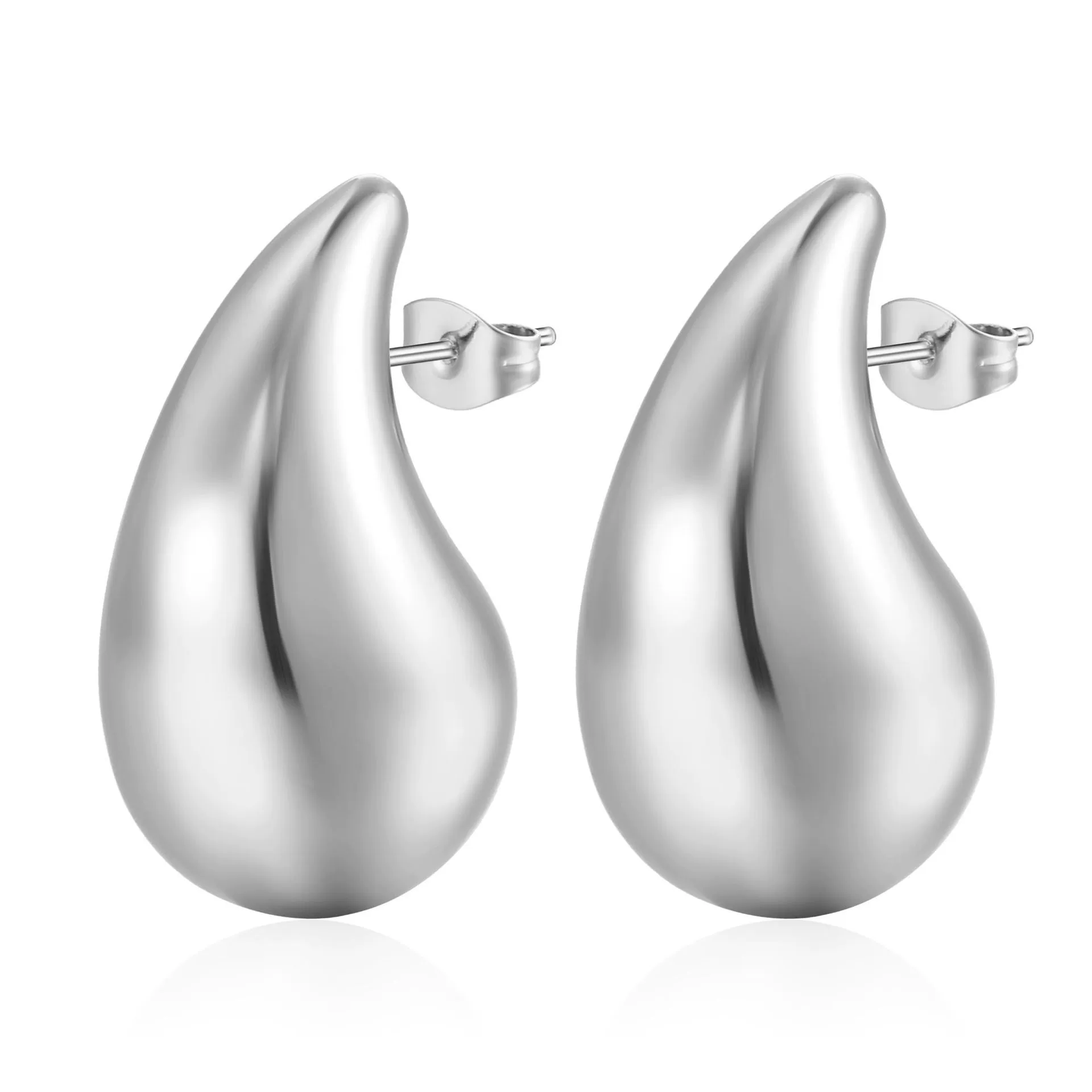 Серьги из нержавеющей стали, европейский стиль, 18 К, оптовая продажа