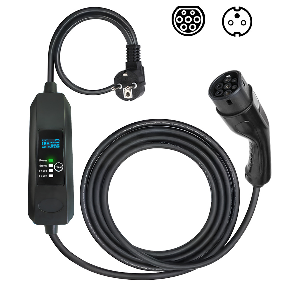 32A欧标/英规便携式器充电枪新能源汽车充电线家用充电桩厂家直销