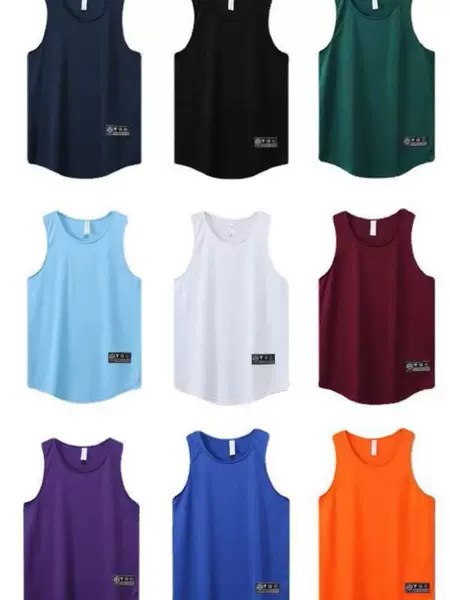 Frisbee Sportswear Mesh Quick-Drying Vest Men's Running Shooting Suit Sleeveless Breathable Vest Printed Vest