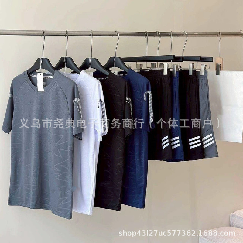 C*Original Men's Casual Sports Suit Short-Sleeved + Shorts for Summer