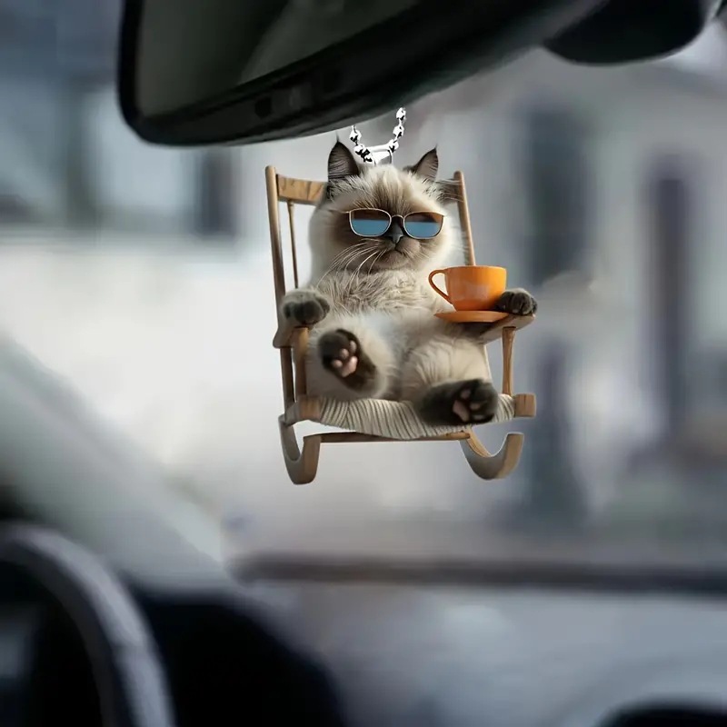 新しい2Dクロスボーダーかわいい猫アクリル材質平面自動車吊り下げバックパック部品家庭装飾|undefined
