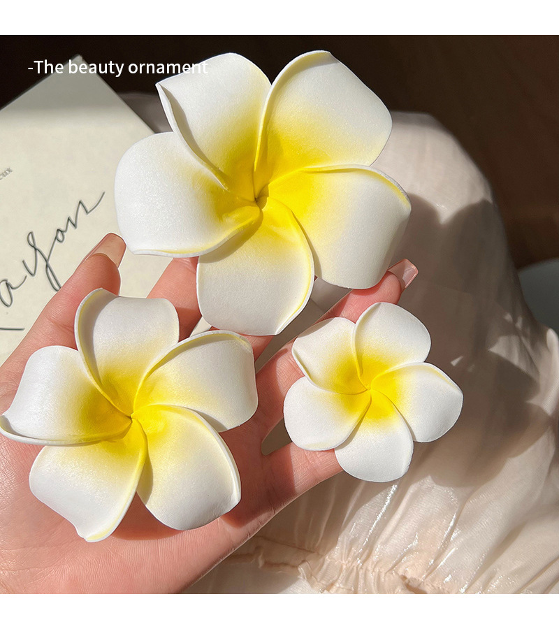 Plumeria Pattern Women's Gender Handmade Design Sweet Style Sweet Women's Plumeria Plastic Resin Handmade Hair Clip