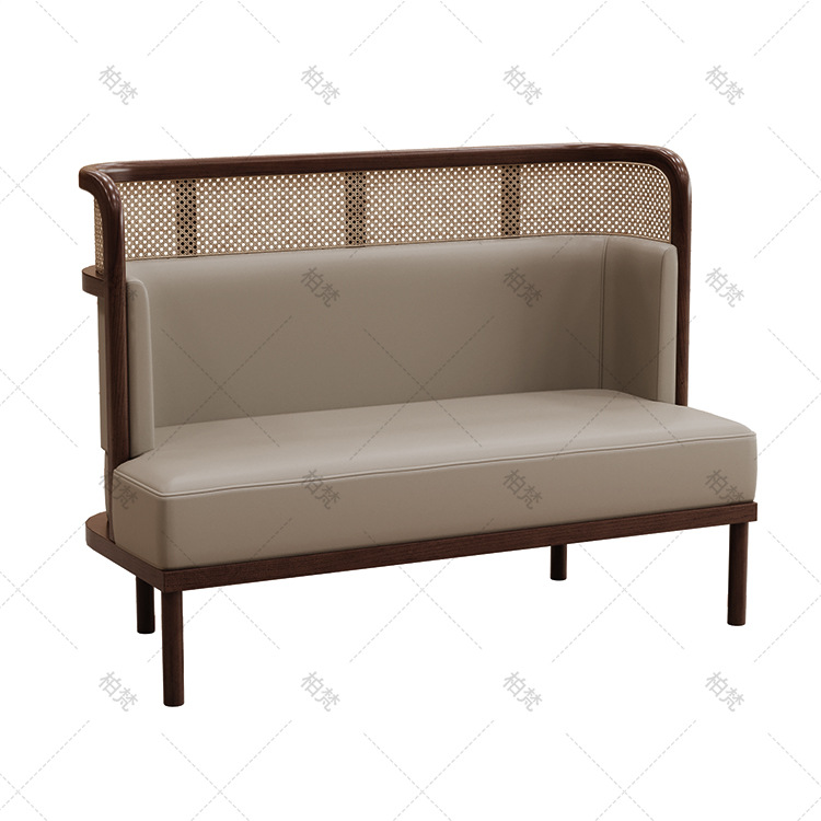 Compuesto de mesa y silla de madera maciza comercial de restaurante de té nórdico, restaurante de fideos industriales, restaurante de café, restaurante de barbacoa