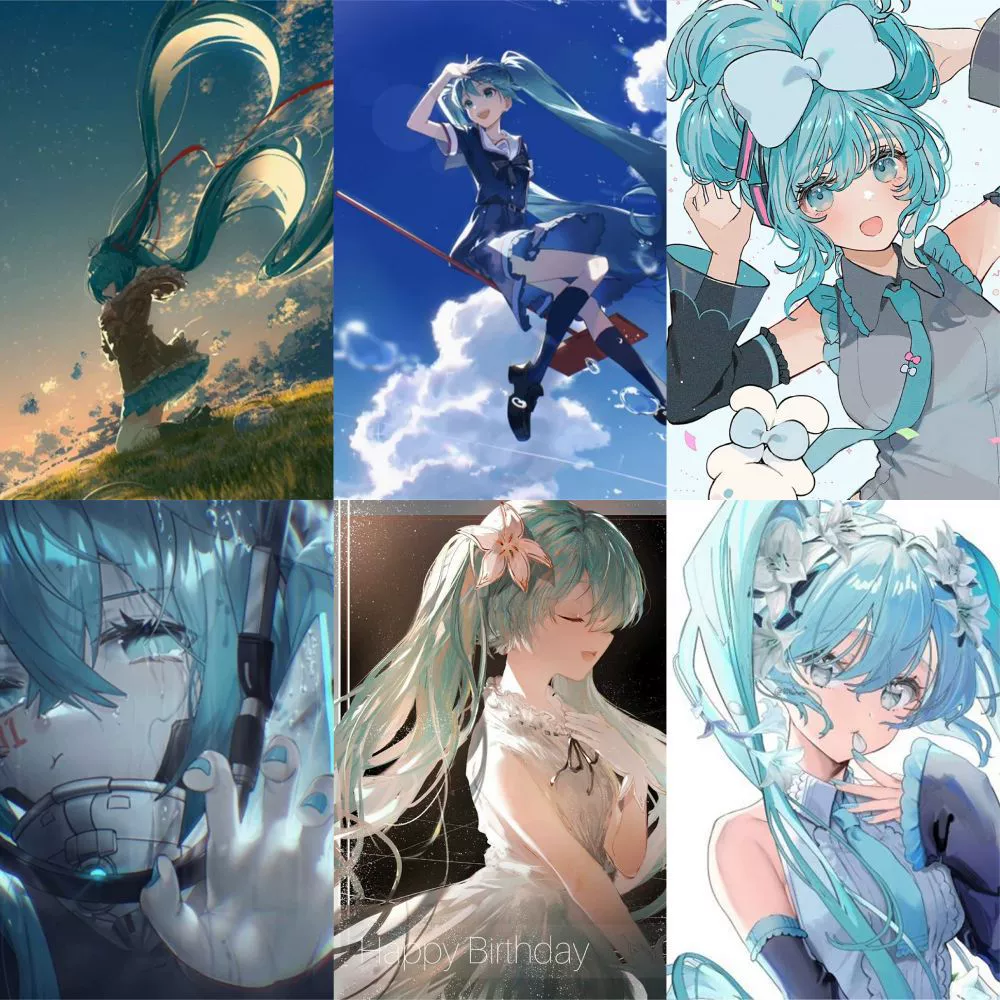 60 шт. стикеры Hatsune Miku 2D-дивай DIY справочник материал блокнот персонализированный телефон