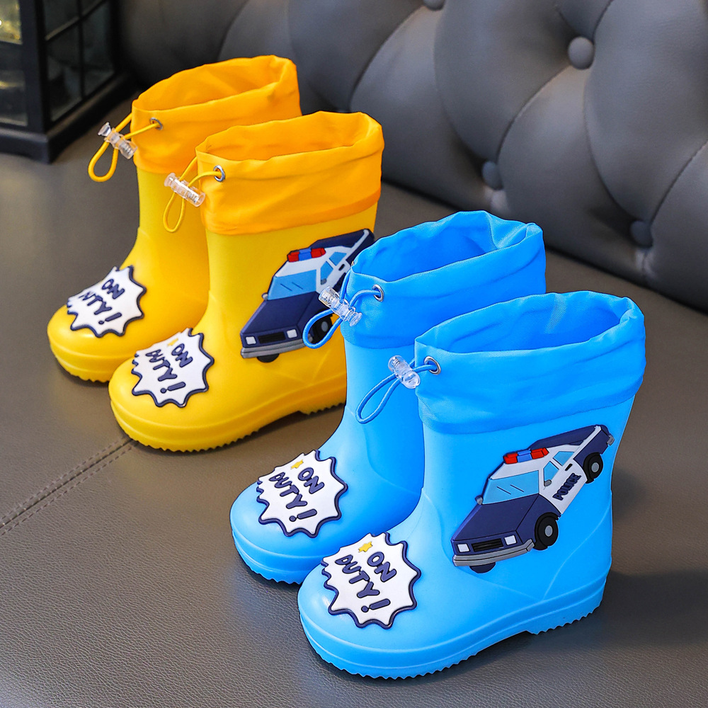 Children's rain boots, boys' and girls' styles, non-slip, lightweight, low-top waterproof rain boots for children aged 1-7, kindergarten rubber shoes.