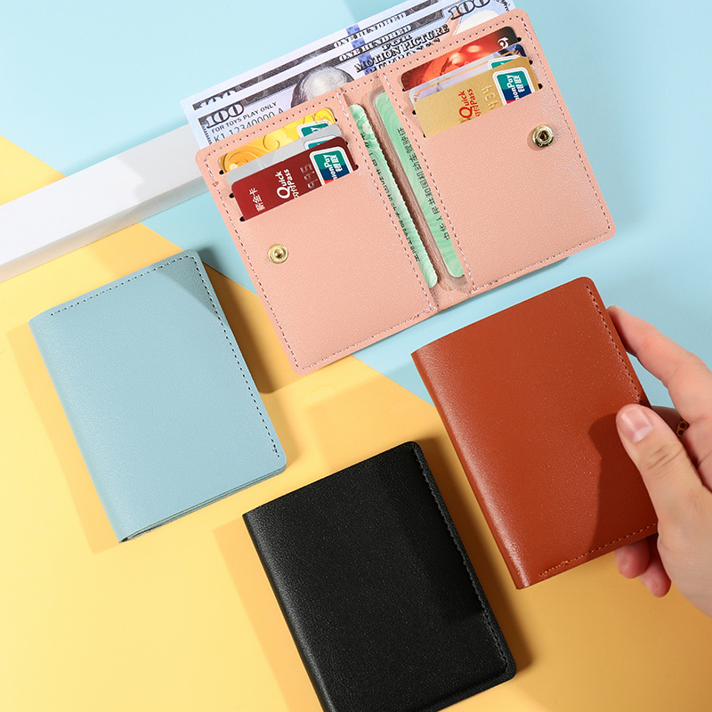 Nuevo paquete de tarjetas doblables de tarjetas bancarias ultra delgadas cartera pequeña tarjeta de vehículo de motor simple y delgada tarjeta de tarjetas