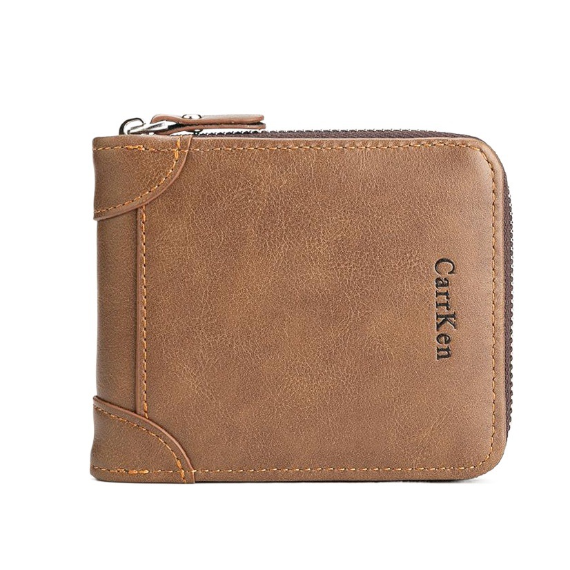 New wallet men's short three-fold multi-functional zipper cross-border horizontal multi-card wallet in stock