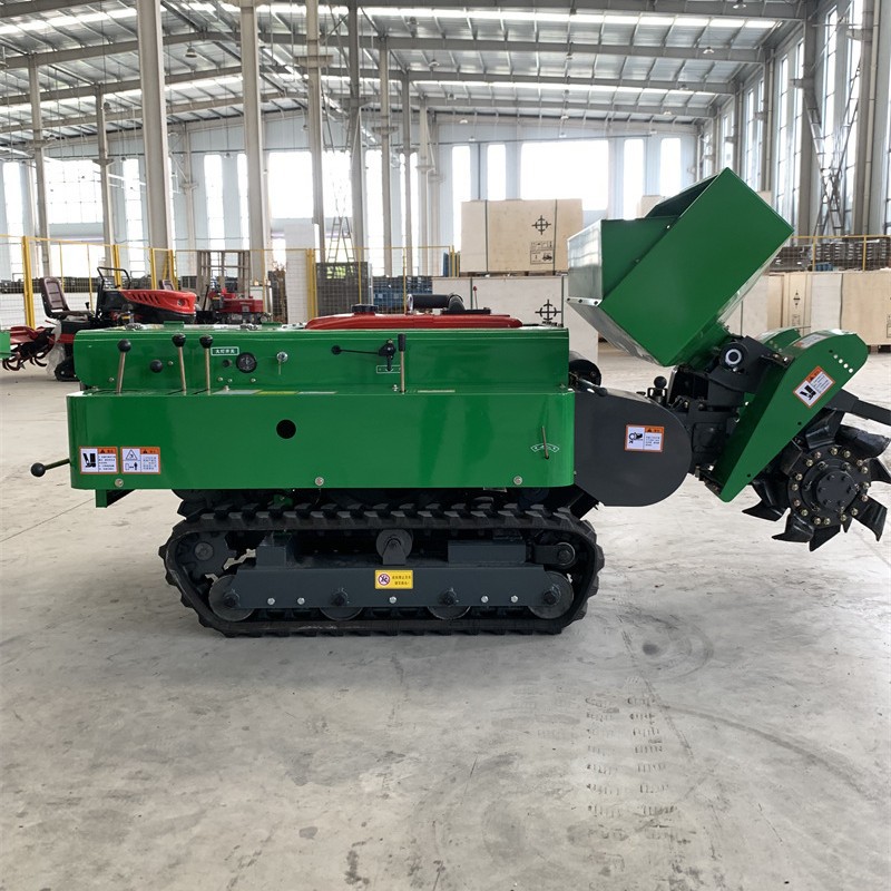 履带式农用土地耕整机自走式大棚微耕除草机35马力可遥控开沟机