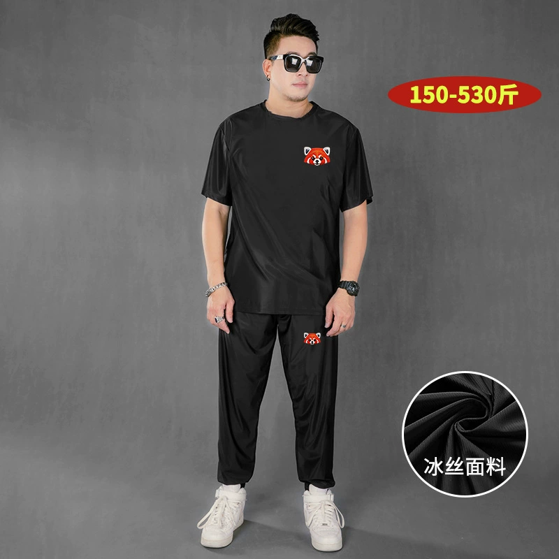 T6073T shirt-D7073B ледяной шелк shorts-C8073B брюки из ледяного шелка Универсальный повседневный костюм