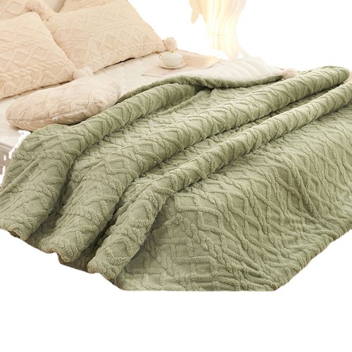 毛毯加绒加厚盖被冬天三层盖腿毯保暖羊羔绒被子空调被四季午睡毯