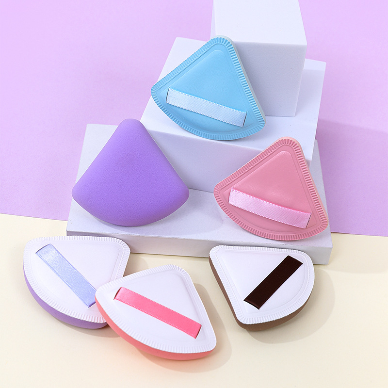 Puff de algodón de azúcar triangular personalizado de fábrica no come polvo súper suave y grueso esponja de maquillaje colchón de aire herramientas de belleza al por mayor