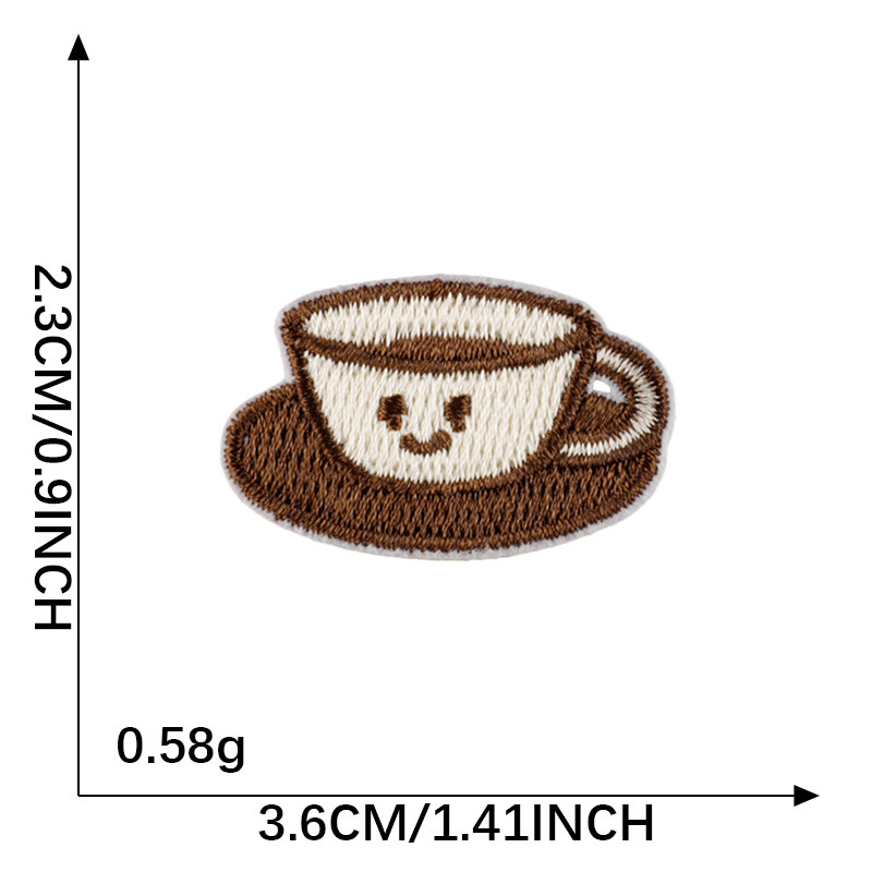 メーカー既製漫画食品刺繍ステッカー diy 衣類アクセサリー装飾アイロンパッチ한국 Wappen 布ステッカー|undefined