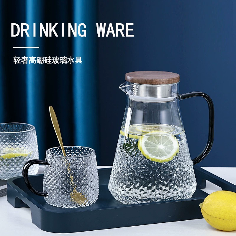 Glass teapot, cooled capacious set for commercial use for home use, wholesale