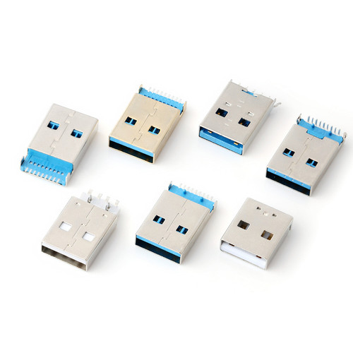 Supply and produce USB plug series AM chip card reader SMT copper end male black and white glue connector