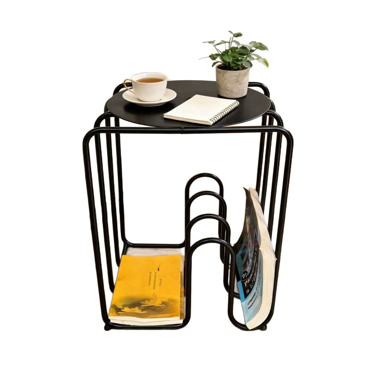 El mismo día, la mesa de té de la sala de estar de la casa de dopamina no ocupa espacio en la cabecera de la cama, estante de hierro forjado, sofá de borde