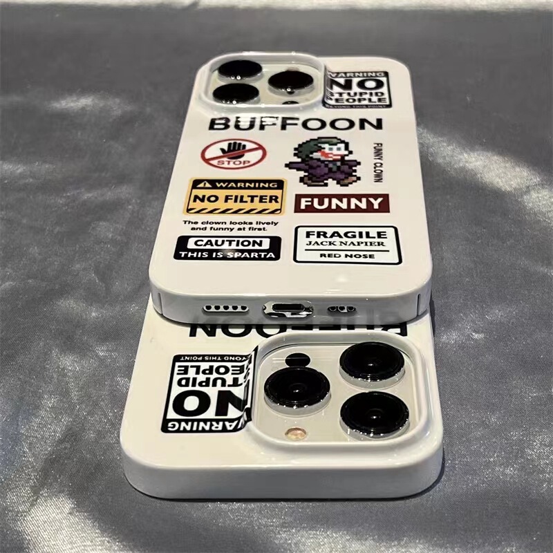 European and American Clown Pixel Film Phone Case Suitable for Apple 1715/I13Pro12/11/8P Protection