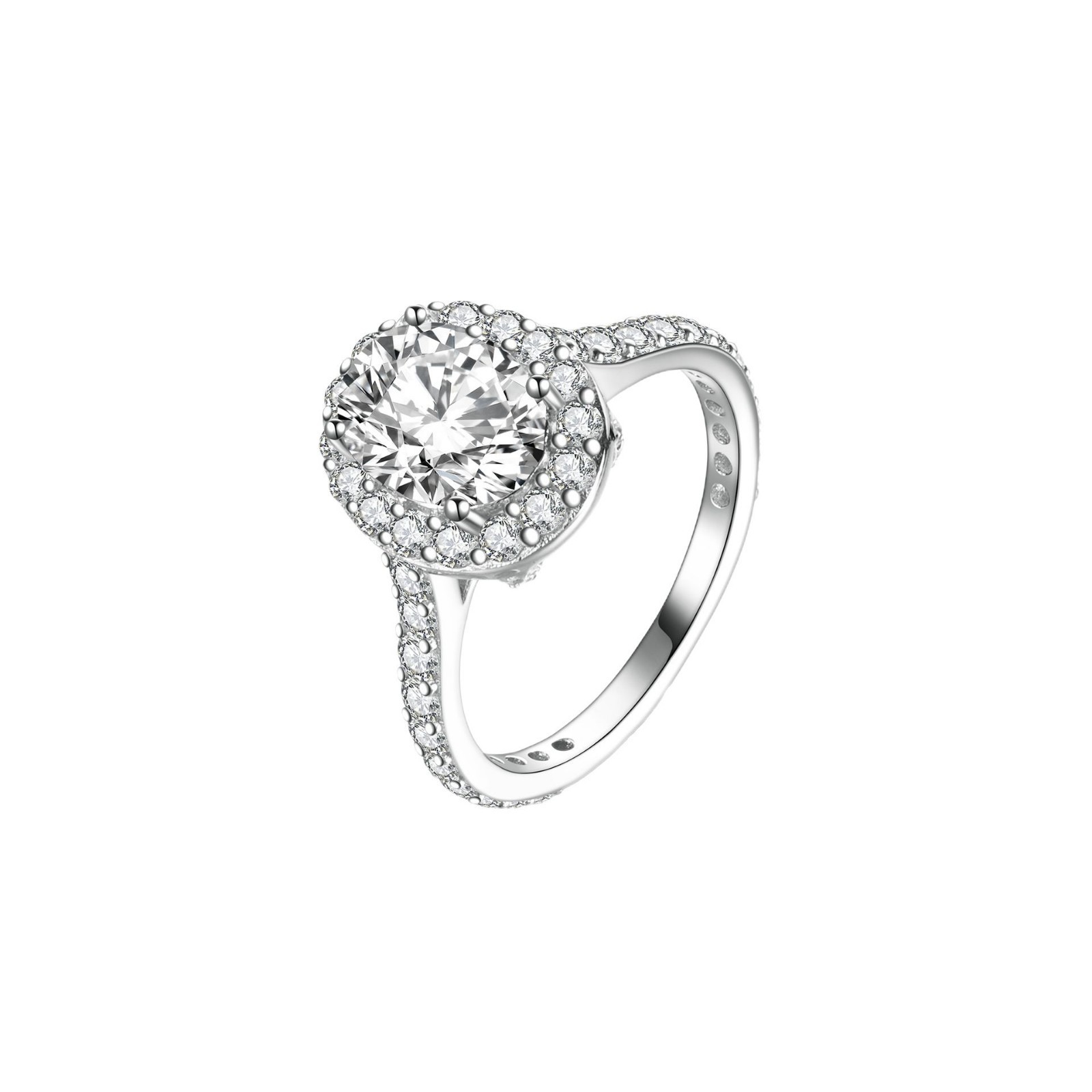 Wedding ring, light luxury style, silver 925 sample, diamond encrusted