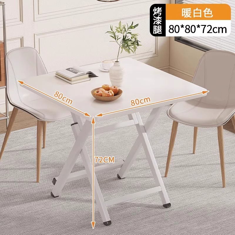 Mesa de comedor plegable, mesa redonda simple, mesa de alquiler, mesa portátil al aire libre, mesa de comedor cuadrada