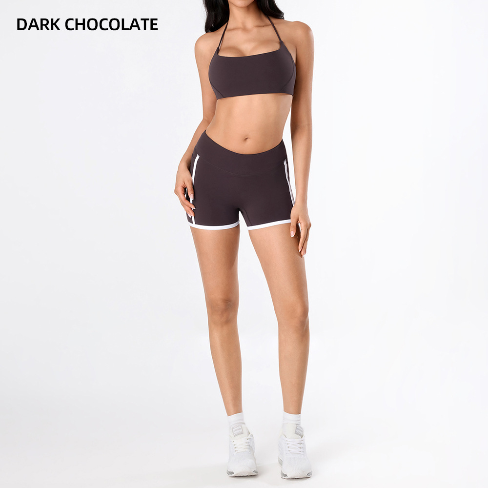 Yoga desnudo chaleco de mujer nuevo cintura alta hip running pantalones de entrenamiento elástico ajuste conjunto de ropa de entrenamiento