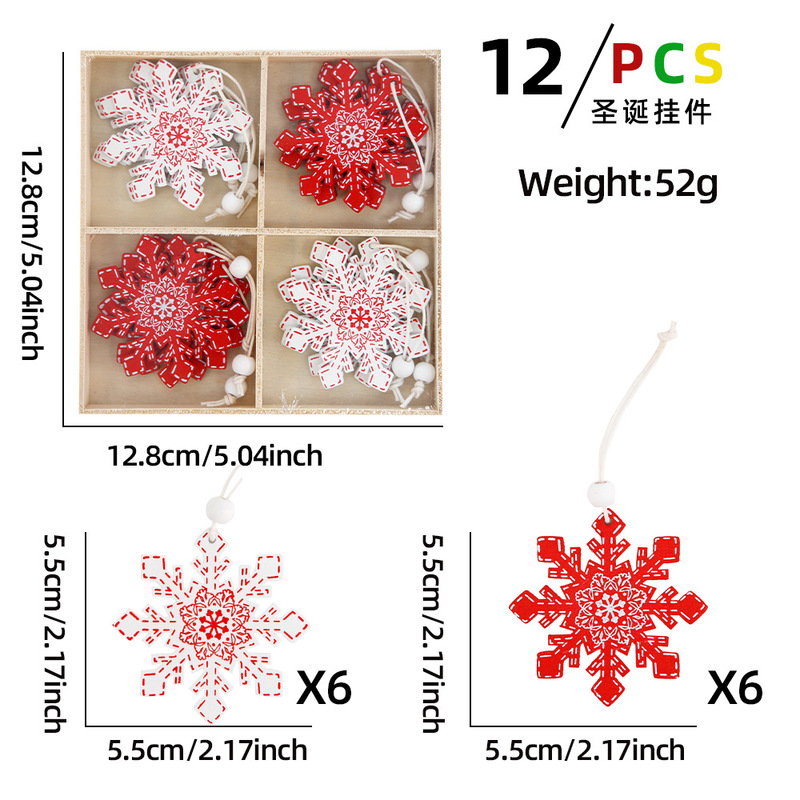アマゾン クリスマス木製オーナメント 窓飾り クリスマスツリー飾り 鹿 雪の結晶オーナメント|undefined