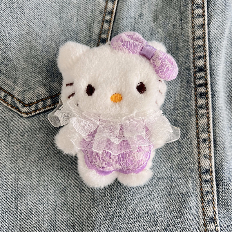 蕾丝裙子hellokitty毛绒公仔配件卡通玩偶胸针挂件diy包装饰辅料|undefined