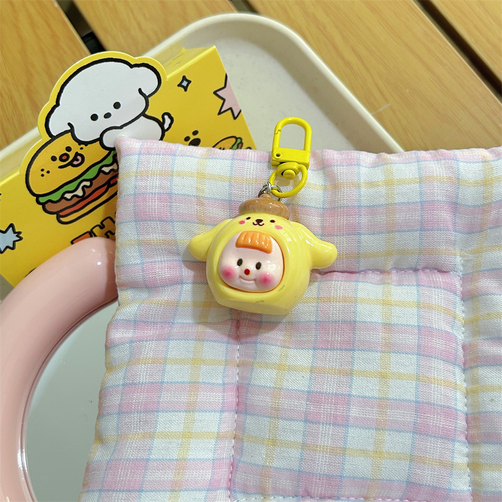 Lindo gran tridimensional multi-hermana Sanrio llavero ins dulce chica mochila colgante novias adornos de regalo