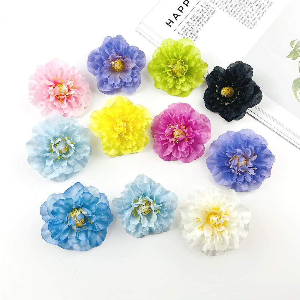 Hibiscus flores europeas DIY azalea falsa flores de flores de cabello accesorios de material de tocado de flores adornos de fotografía para el hogar